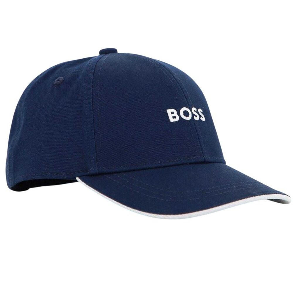Boss Childrens/Kids Logo Cotton Baseball Cap / Navy